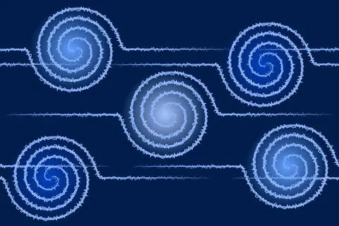 Abstract pattern - tubes, bubbles and glowing points Stock Illustration