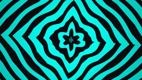 Abstract pattern with turquoise and black waves on a dark Video stock 339355574
