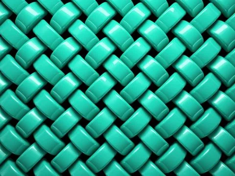 Abstract pattern of  turquoise weaving pieces Stock Illustration