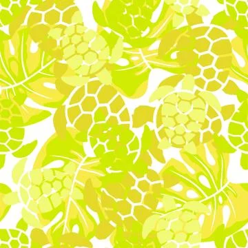 Abstract pattern with turtles 2 Stock Illustration