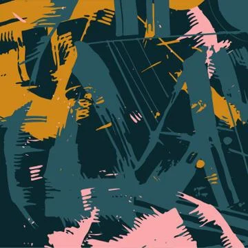 Abstract pattern. Various overlapping strokes. Stock Illustration