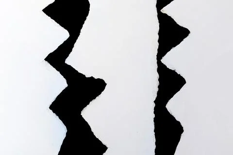 Abstract pattern with vertical white paper strips featuring torn edges agai.. Stock Photos