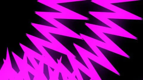 Abstract Pattern of Vibrant Pink Zigzags on a Dark Background Stock Illustration