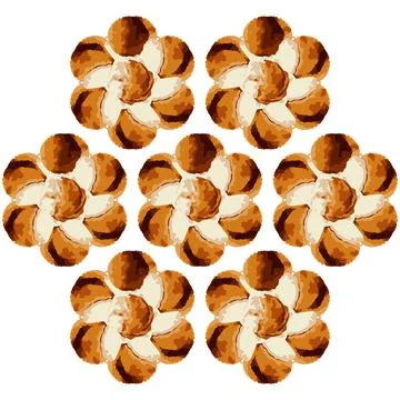 Abstract pattern of warm gold color with honey beeswax. Bee honey pattern wit Illustrazione stock