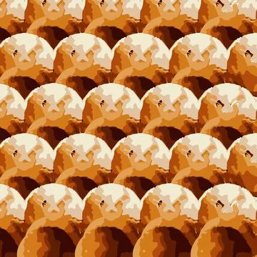 Abstract pattern of warm gold color with honey beeswax. Bee honey pattern wit Illustrazione stock