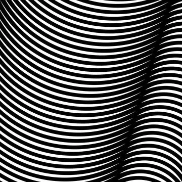Abstract  pattern with waved stripes Stock Illustration