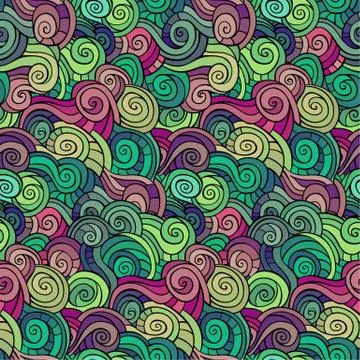 Abstract pattern waves and curls Stock Illustration