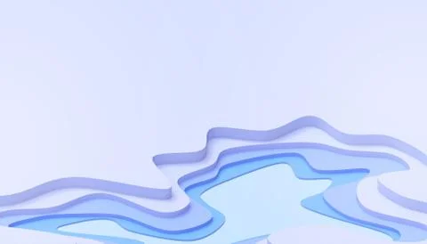 Abstract Pattern Waves Blue background paper layers Modern ideas Geometric Illustrazione stock