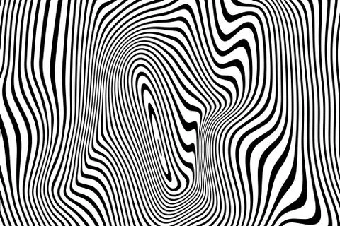 Abstract pattern wavy curve lines ripple black white lines vector background 스톡 일러스트