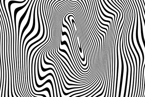 Abstract pattern wavy curve lines ripple black white lines vector background 스톡 일러스트