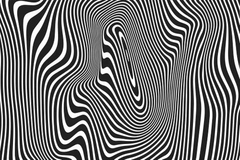Abstract pattern wavy curve lines ripple black white lines vector background 스톡 일러스트