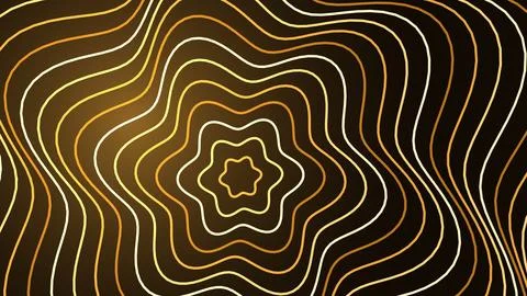 Abstract pattern with wavy lines and star shape in the center Stockillustratie