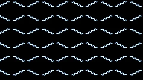 Abstract pattern of wavy lines on a black background, alpha channel. Stock Footage 112960178