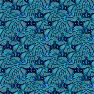 Abstract pattern with wavy lines in turquoise blue gray black Stock Illustration