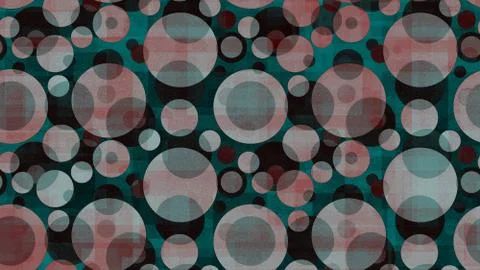 An abstract pattern with white and dark circles on a dark blue background. Pe Stock Illustration