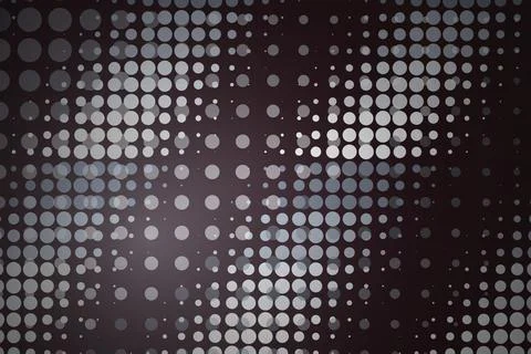 Abstract pattern of white and gray dots on dark background Stock Photos