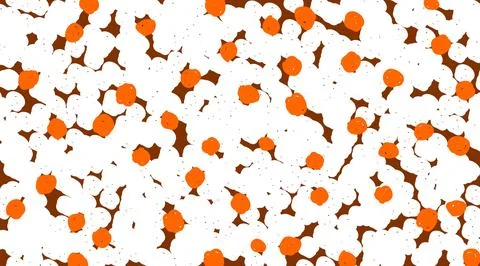 Abstract Pattern with White and Orange Elements Stock Illustration