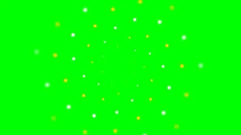 Abstract pattern of white and yellow circular dots on a vibrant green screen Stock Footage 340900591