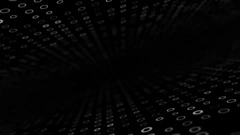 Abstract pattern with white glowing geometric shapes. Vector digital space .. Stock Footage 317457167