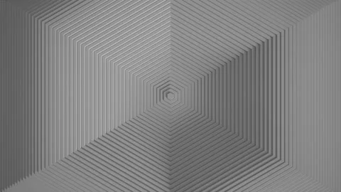 Abstract pattern of white hexagons with an offset effect. Animation of rings for Video stock 164637121