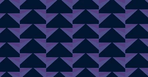 Abstract Pattern of White House Icons on a Deep Purple Background Illustrazione stock