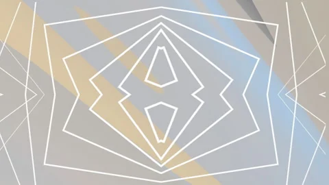 Abstract pattern with white lines on blue and tan background Stock Footage 306261142