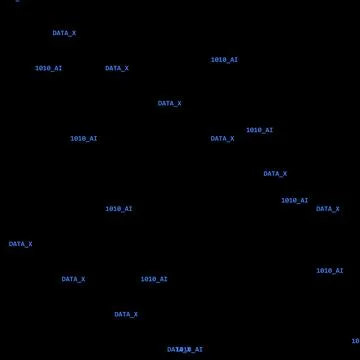 Abstract pattern of white text labels on black background Stock Illustration