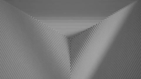 Abstract pattern of white triangles with an offset effect. Animation of rings fo Stock Footage 164781129