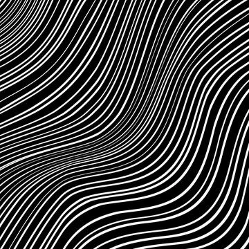 Abstract pattern with white wavy diagonal stripes Stock Illustration