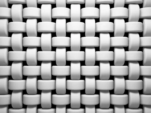Abstract pattern of white weaving pieces illustration Stock Illustration