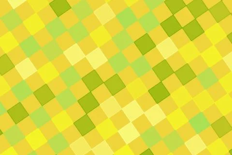 Abstract pattern of yellow and green squares Stock Illustration
