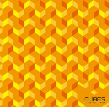 Abstract pattern of yellow paper with shadows, vector illustration Illustrazione stock