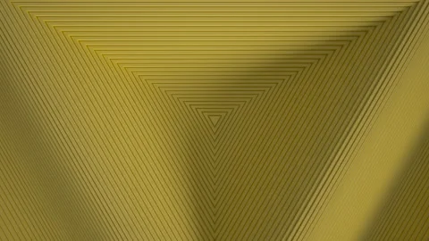 Abstract pattern of yellow triangles with an offset effect. Animation of rings f Video stock 164776263