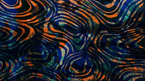 Abstract patterned background with swirling wavy lines in dark blue, vibrant Stock Illustration