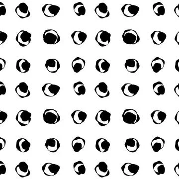 Abstract patterned dots art seamless pattern. Trendy modern floral characte.. イラスト素材