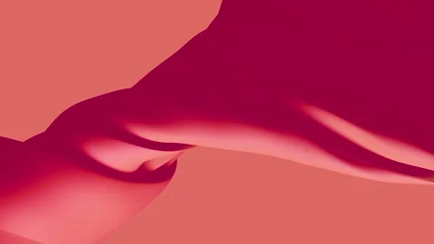 Abstract patterned orange silk background. Elegant wave fabric in fluid pastel  Stock Footage 260678799