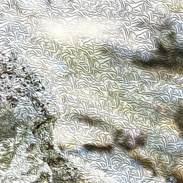 Abstract patterned textured surface with intricate wave designs and rocky Stock Illustration