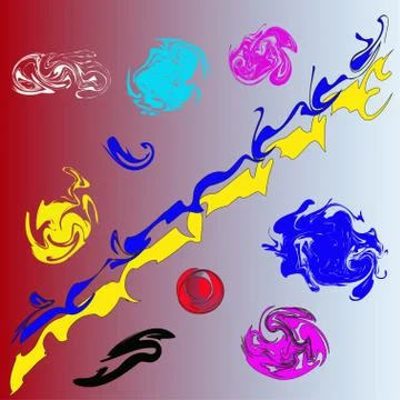 Abstract patterns of arbitrary shape. Stock Illustration