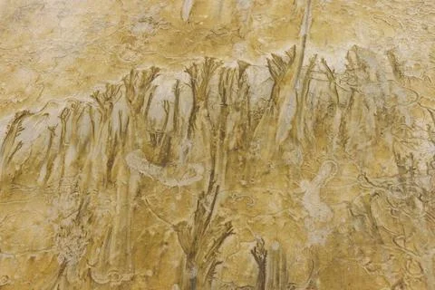 Abstract patterns on beach sand Foto stock