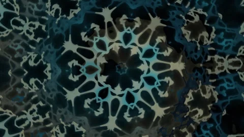 Abstract patterns with blue and white designs on dark Stock Footage 340044430
