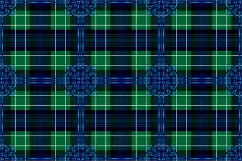 Abstract patterns on a checkered background Stock Illustration