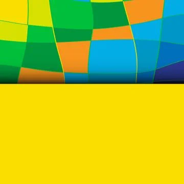 Abstract patterns of color flag of Brazil. Vector Illustration Stock Illustration