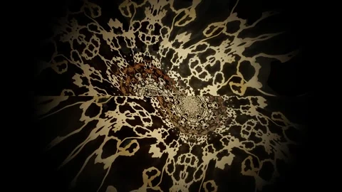 Abstract patterns create dynamic shapes and forms in dark Stock Footage 339777144