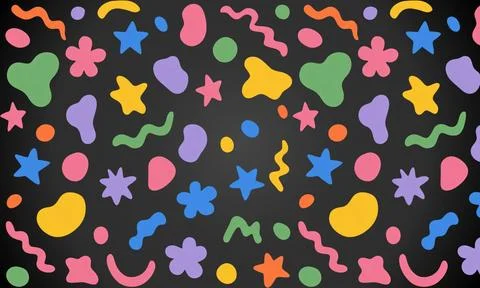 Abstract patterns on dark background, dark background with patterns Stock Illustration