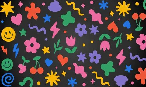 Abstract patterns on dark background, dark background with patterns Illustrazione stock