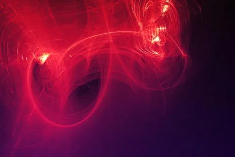 Abstract Patterns On Dark Background With Purple Lines Curves Particles Stock Illustration