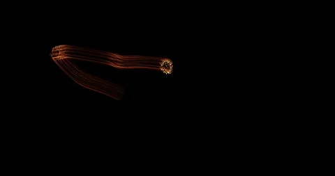 Abstract Patterns On Dark Background With Red Orange Yellow Lines Stock Footage 102590787