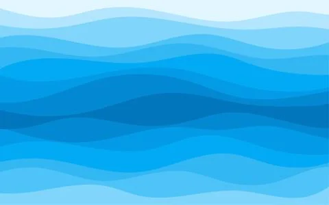 Abstract patterns of the deep blue sea ocean wave banner vector background Stockillustratie