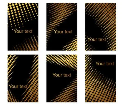 Abstract patterns of golden dots Stock Illustration