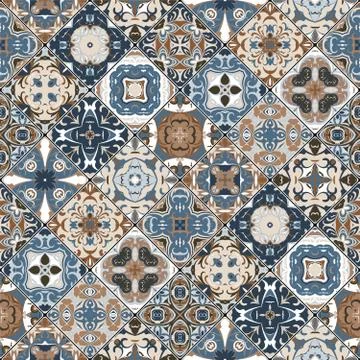 Abstract patterns in the mosaic set. Illustrazione stock